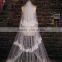 BV1005 New Real Photo Appliques Long Bridal Veil Lace Purfle One Layer 2015 Wedding Veils