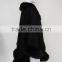 Lady fashion Black Color Cashmere Poncho with Fox Fur Trim Cape