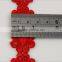 27mm China red flower trim lace fabric for clothing decoration S10074