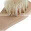 Wooden handle boar bristle facial brush