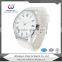 latest popular big face ladies watch with silicone strap