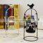 2015 New Design Retro Portal Bird Cage Decorative Metal Candle Holder With Leaves And Flowers