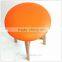 TDUK-01-2 QVB JIANDE TONGDA ORANGE COLOR ASH WOOD FRAME NATURE PATING PU ROUND SEAT BARSTOOL BAR CHAIR