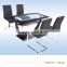 2016 New Design of Tempered Glass Top Dining Table from China