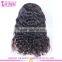 Top 6a Quality 1b# Virgin Brazilian Hair Natural Wave Glueless Cap Lace Front Wig With Combs