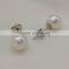 AAAA Freshwater Pearl Stud Earrings with 18K Gold Posts