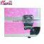 High-End Pink Pu Double Open Carry Aluminum Makeup Storage Box With 4 Trays
