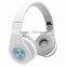 Headband Style with LED Scroller wireless bluetooth v4.0 the headset shenzhen with TF slot and FM