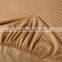 sateen stripe fitted sheet with elastic bed sheet for hotel