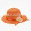 SH-007 Lastest Promotional Children Summer Beach Flower Straw Bag & Hat