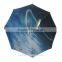Inside Printing Auto Windproof Long Umbrella With Aluminum Material