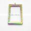 Rectangular Glass Lockets Made of 316L Stainless Steel Wholesale