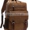 Mens Large Vintage Canvas Leather Backpack School Laptop Bag Hiking Travel Rucksack