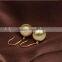 10-11 mm golden south sea pearl earrings