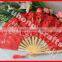 Beatutiful and colorful wedding folding lace fan