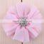 fabric chiffon flower with rhinestone in center for kids hair accessories