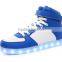 High top PU upper colorful lights sneakers led shoe stock