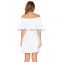 Good quality silk chiffon dress patterns ladies white backless short dress