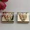 Metal shoe buckels for woman accessories gold leopard head design charm accessory