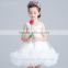 2017 high quality chilffon girl clothing dance costume white sling puffy girl dresses