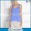 Blue blank gym tank top for women