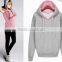 Women winter hoodies with double hood pullover