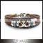 Men Braided Multi-strand Leather Wristband Bracelet