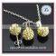 XP-JS-0221 FACTORY PRICE Golden Diamond Custome Jewelry Set