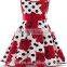 children's tight waist cartoon printed sleeveless dress