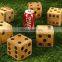 Wooden outdoor Yard dice giant custom wooden dice set