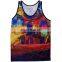 Different pattern custom ladies workout tank top,polyester custom tank top