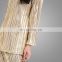 Designer Light Gold Baju Kurung Fashion Pleats Material Women Suits Malaysia Style Dress