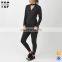 Chinese supplier oem 2017 charcoal clothing with choker neck plain sport tracksuit custom