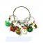 enamel christmas wine glass charms christmas gift decorating