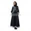 Flower print new custom fashion new model abaya in dubai cheap black cardigan abaya wholesale 2017