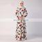 wholesale rose flower new print sublimation fashion muslim dress arabic women abaya dubai abaya 2017