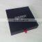 black Color Printed Paper Gift Boxes With Hinged Lids And custom logo printing Cosmetic Packing