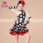 ET-079 Competition zebra and polka dots children latin dance dress with