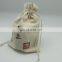 Customized Logo packaging printing fabric linen canvas drawstring bag