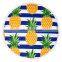 P0037 Pineaaple Round 'Roundie' Beach Towel Microfiber With Tassels Dia 1.5 meter