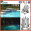 Laminar water jet swimming pool fountains