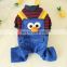 Pet dog cat  four feet Clothes suspenders Stripe trousers jeans Teddy