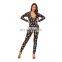 Women Skinny Ruched Playsuit Biker Wear New Arrival Christmas Print Romper Jumpsuit