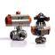 KLQD brand Q614F China made 2 inch stainless steel pneumatic water 3 way ball valve