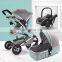 Custom Luxury  2in1 baby stroller Pram Multifunctional Baby Stroller Foldable