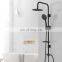 Yuyao Manufacture Bathroom Wall Mounted Stainless Steel Round Shower Black Shower Column Set