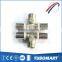 Gas Pipe parts brass 3 Way tube connector copper unequal tee male female tee fitting