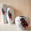Grape Vine Large White Hand Made Round Cylinder Jingdezhen Ceramic Vase For Home Decoration