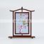 Chinese Ancient Lamp Pattern Square Screen Silk Embroidered Painting Furnishing Ornaments Craft Gifts With Rosewood Frame For Decoration(16*25CM)