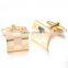 Promotional Gift Vintage Cufflinks for Mens Jewelry Shirt Cufflinks, Golden, Square